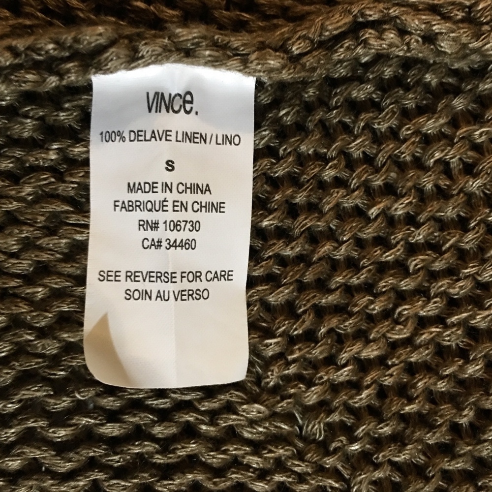 Vince Brown Short Sleeve Oversized Sweater Size S - Picture 7 of 8